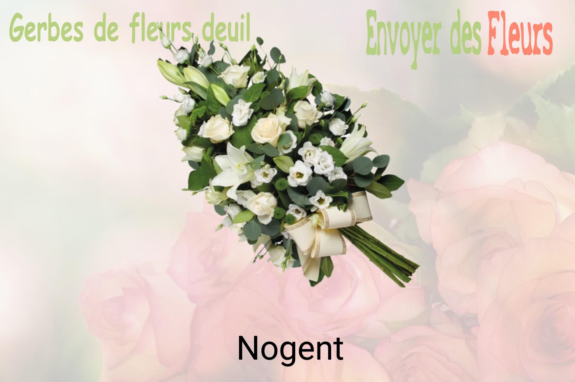 Gerbe de fleurs de deuil livrée à Nogent